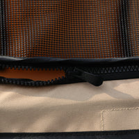 Passeggino per Cani Piccoli Pieghevole Maniglione Reversibile 76,5x52x95cm Marrone Chiaro