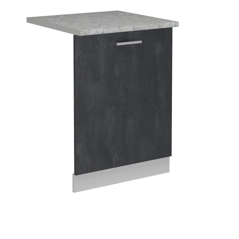 Pannello frontale della lavastoviglie R-Line Calce nera/Bianco 60 cm, PL Marmo Vicco