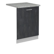 Pannello frontale della lavastoviglie R-Line Calce nera/Bianco 60 cm, PL Marmo Vicco