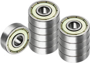 Set di cuscinetti a sfera da 10 pezzi [7 mm x 22 mm x 7 mm] con copertura in acciaio inossidabile - Per apparecchi industriali, motori, macchine.