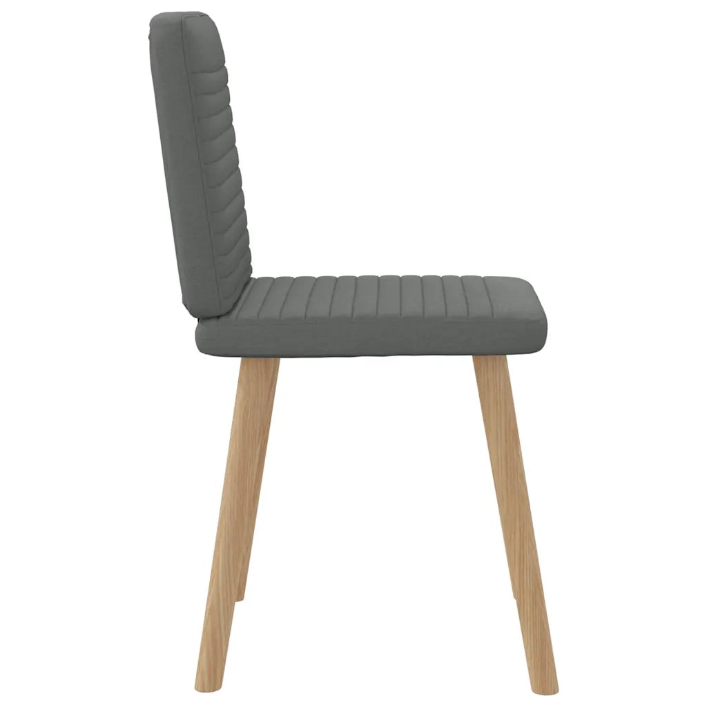Sedie da Pranzo 4 pz Grigio Scuro in Tessuto 3315245