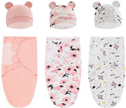Set di 3 pezzi di coperta per culla con cappuccio, coperta per culla in cotone adatta per neonati da 0-1 anno, adatta per bambini di entrambi i sessi per la camera da letto dei bambini