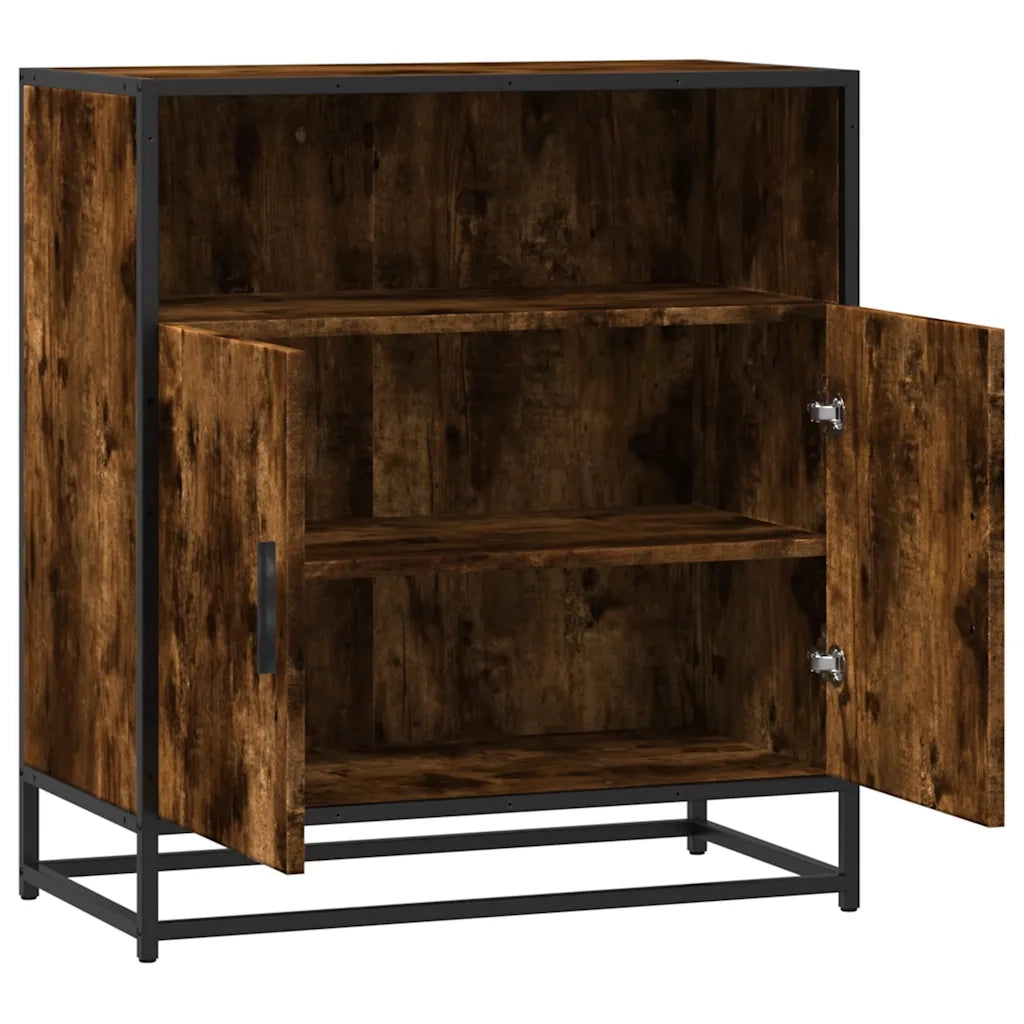Credenza Rovere Fumo 68x35x76 cm in Legno Multistrato 849001