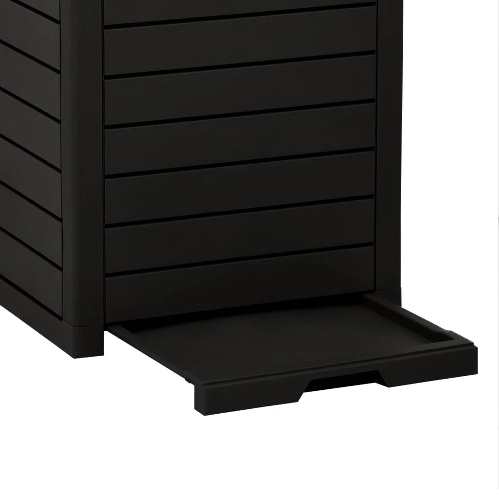 Cestino da esterno 41 x 41 x 86 cm polipropilene nero 02_0006069