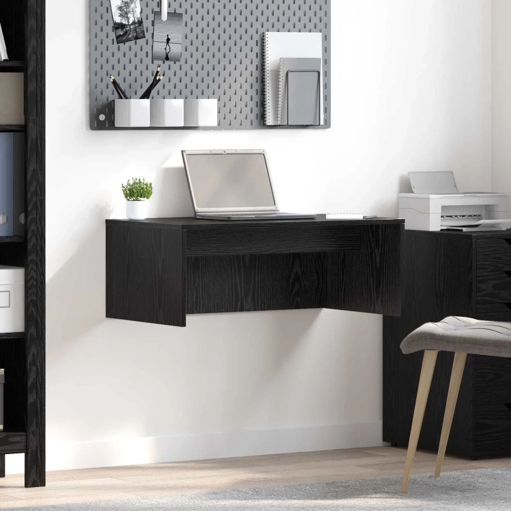 Scrivania a parete Rovere Nero 80 x 45 x 30 cm 891393
