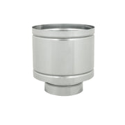 Fumaiolo terminale a botte 4 venti zincato base tonda f femmina 150mm