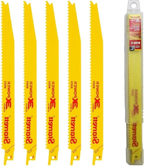 Lame per sega a mano - 5 pezzi bimetallo 225 mm-9 pollici 6TPI asse uniforme - compatibile con Bosch Dewalt Makita - Seghe per legno