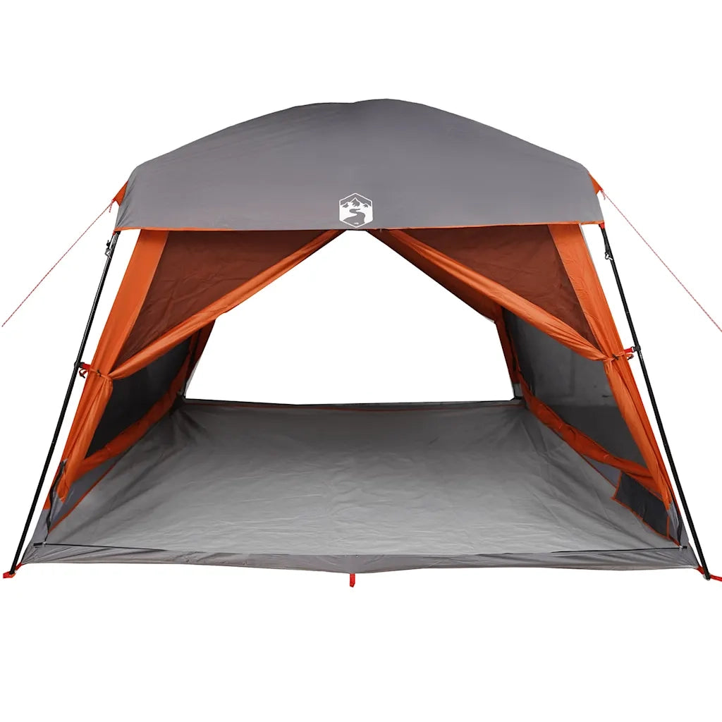 Tenda Familiare Cabina 6 Persone Grigia Arancione Impermeabile 4009568