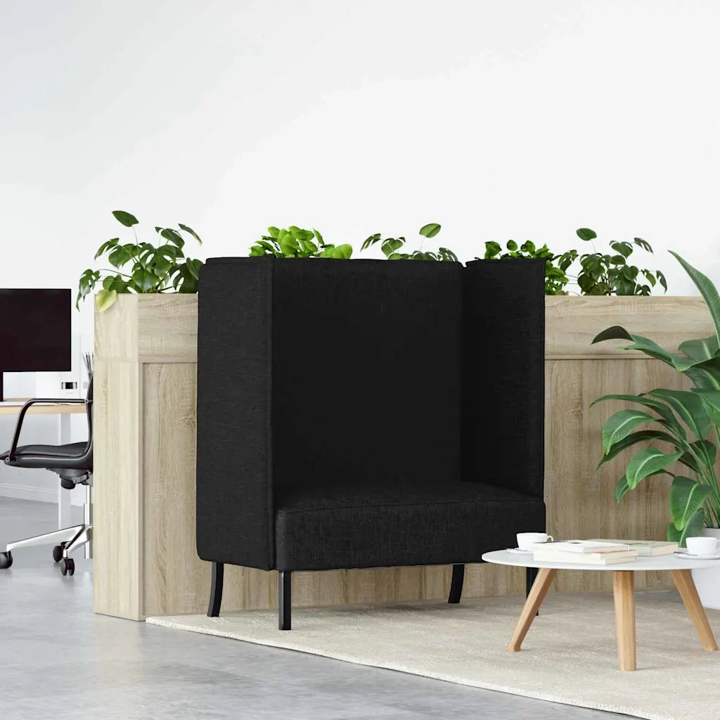 Divano alto-Sofa alto Nero 109 x 56 x 121 cm Tessuto
