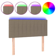 Testiera | Testata a LED Tortora 100x5x78/88 cm in Tessuto