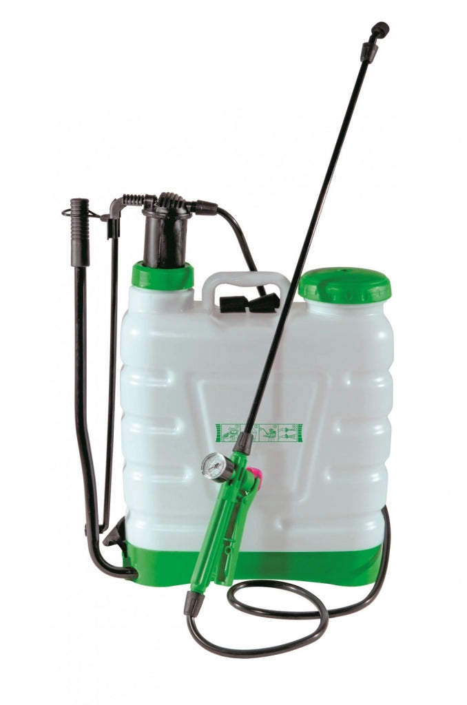 Pompa a zaino, spalla a pressione con irroratore, 4 diversi ugelli, giardino Golisa 12 Lt