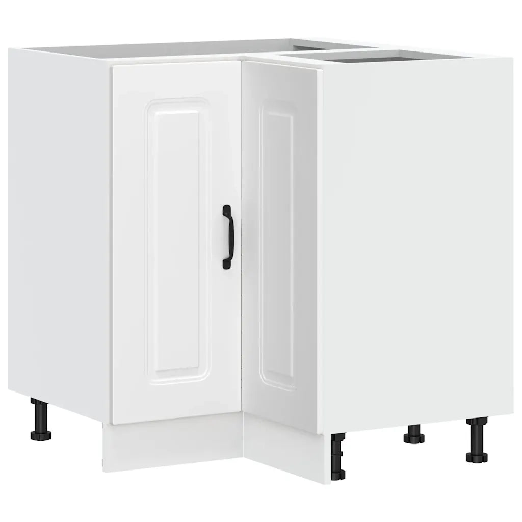 vidaXL Mobile Base ad Angolo Cucina Kalmar Bianco in Legno Multistrato