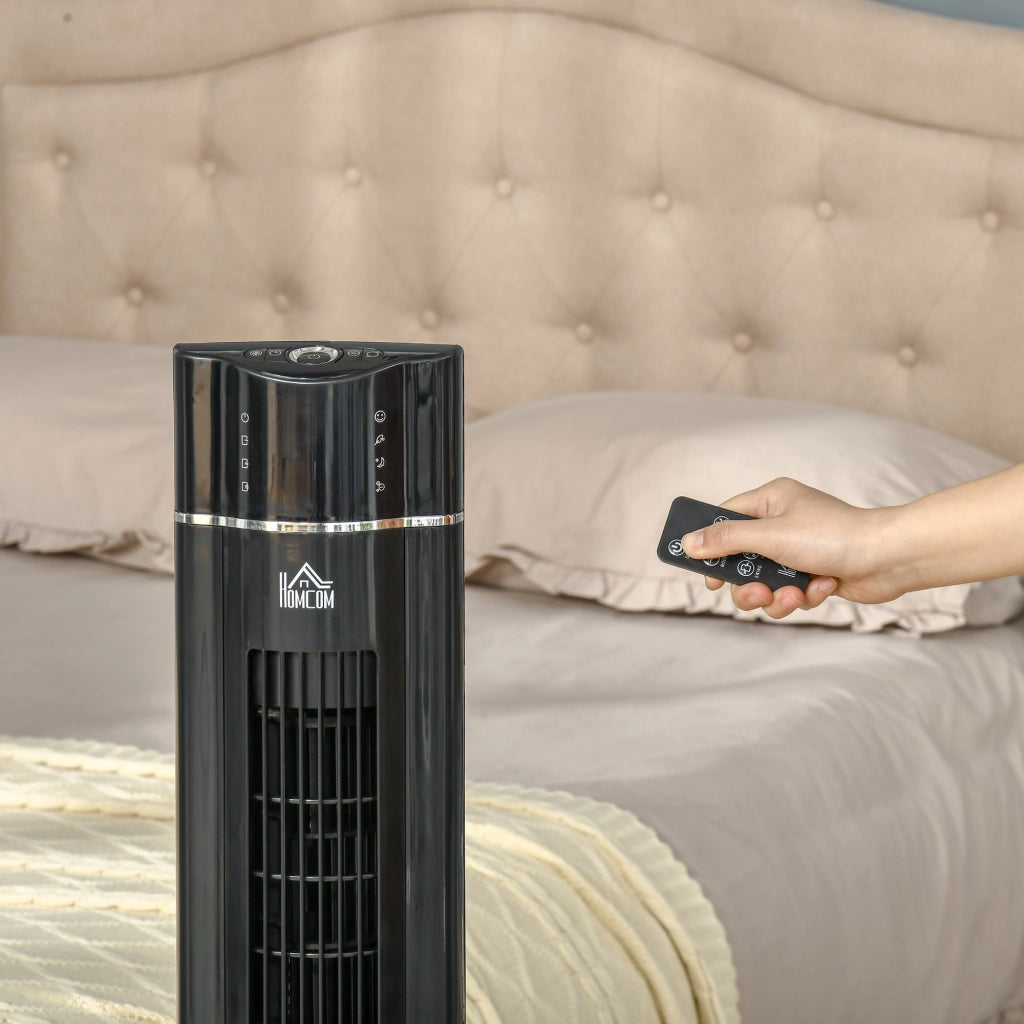 Ventilatore a Colonna 60W ¨C zephmum ¨C Nero, ABS, ?32x106.8 cm