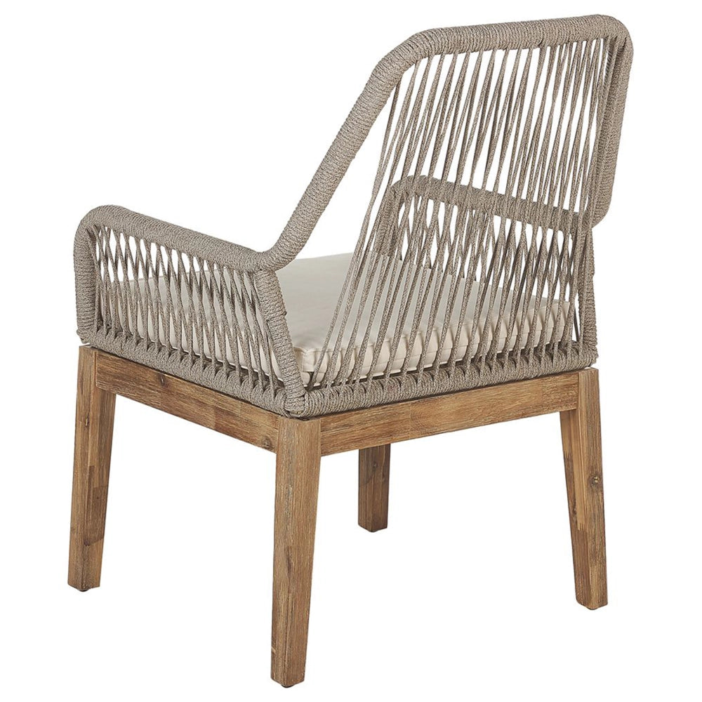 Set da Giardino Tavolo Quadrato in Cemento e 4 Sedie Beige moderno