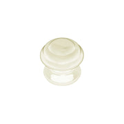 Pomolo fisso per porta SAGUATTI 878/80KB in alluminio bianco lucido
