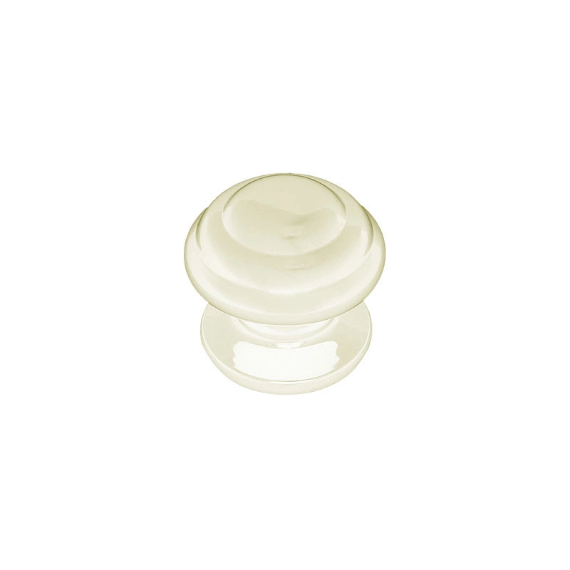 Pomolo fisso per porta SAGUATTI 878/80KB in alluminio bianco lucido