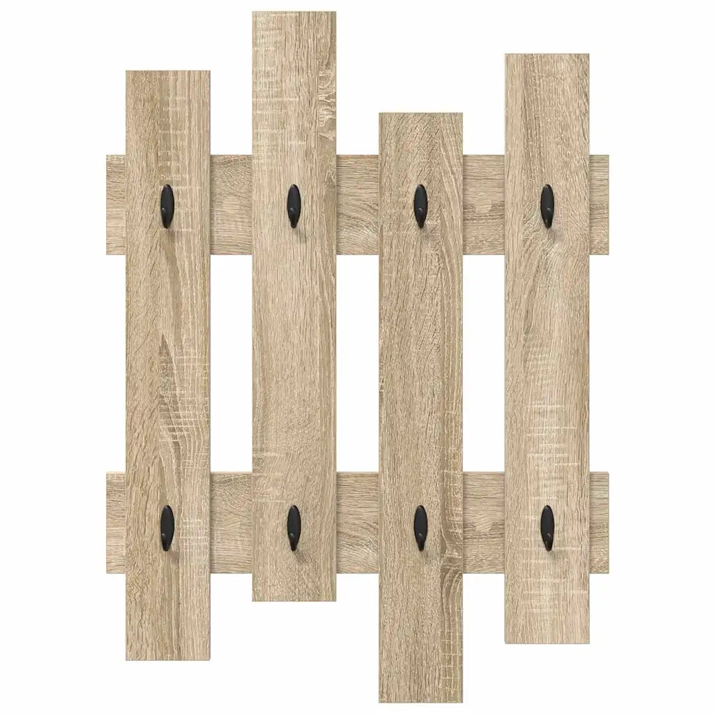 vidaXL Appendiabiti a muro rovere sonoma 60 x 3 x 82 cm