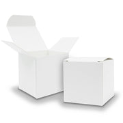 Trade Shop - 15 Bomboniera Scatola Bianco Cubo Carta Lucida Portaconfetti Matrimoni Battesimo -