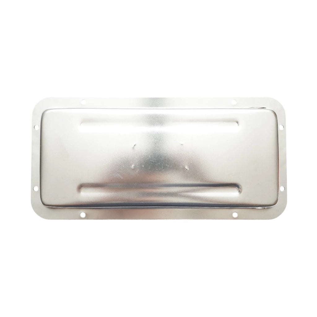 Serratura per porta camion incassata 16mm con 2 chiavi in acciaio inox 270x130x23,5mm