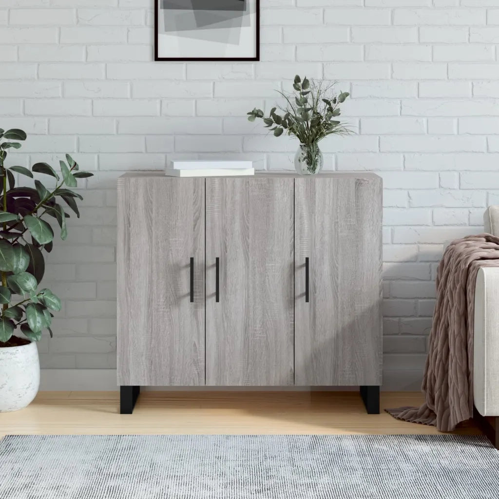 Credenza-Buffet-Armadio da cucina Grigio Sonoma 90x34x80 cm in Legno Multistrato 453351