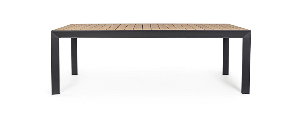 Tavolo Allungabile da Esterno 220-340x100x75h cm in Alluminio Belmar Naturale e Antracite