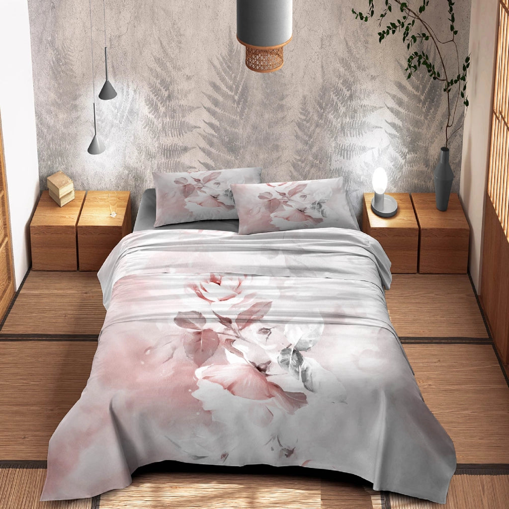 Completo Letto Lenzuola 100% Cotone Set Lenzuolo Moderno Sotto Sopra Federe Due Stampe In Altissima Definizione Dis7Dreams - Matrimoniale