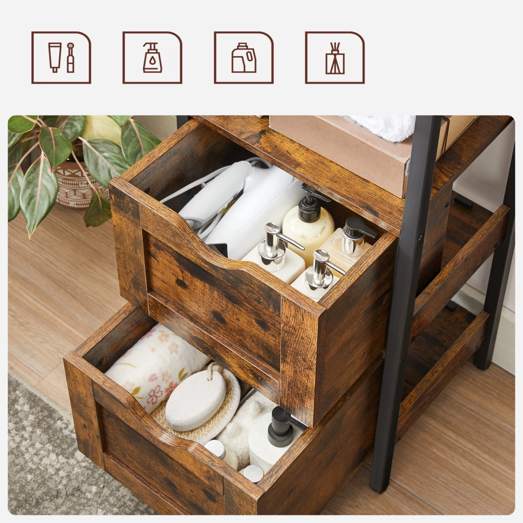 MOBILE BAGNO Valora Rustic Brown Truciolare Acciaio