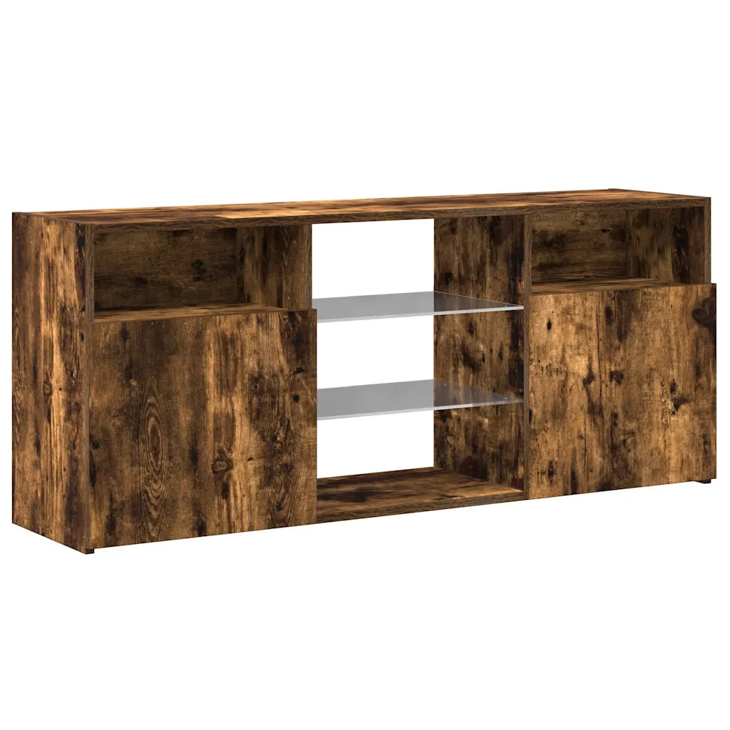 Mobile Porta TV con Luci LED Rovere Fumo 120x30x50 cm cod mxl 16431