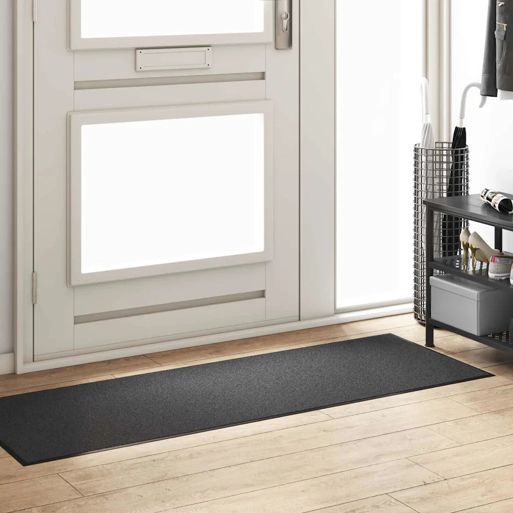 Tappetino Antracite e Nero 60 x 180 cm Polipropilene e vinile 4100764