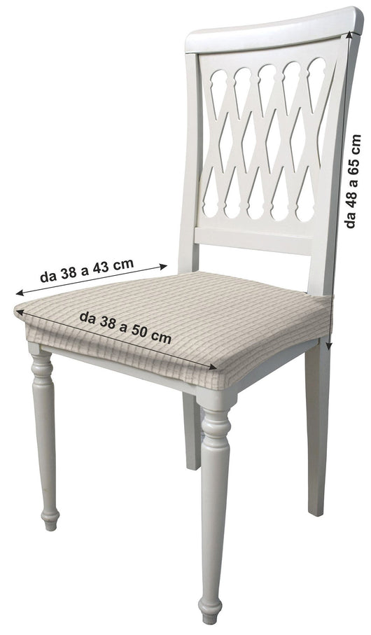 Set 2 Coprisedie Elasticizzati in Poliestere Leslie Bordeaux