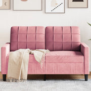 vidaXL Divano a 2 Posti Rosa 120 cm in Velluto