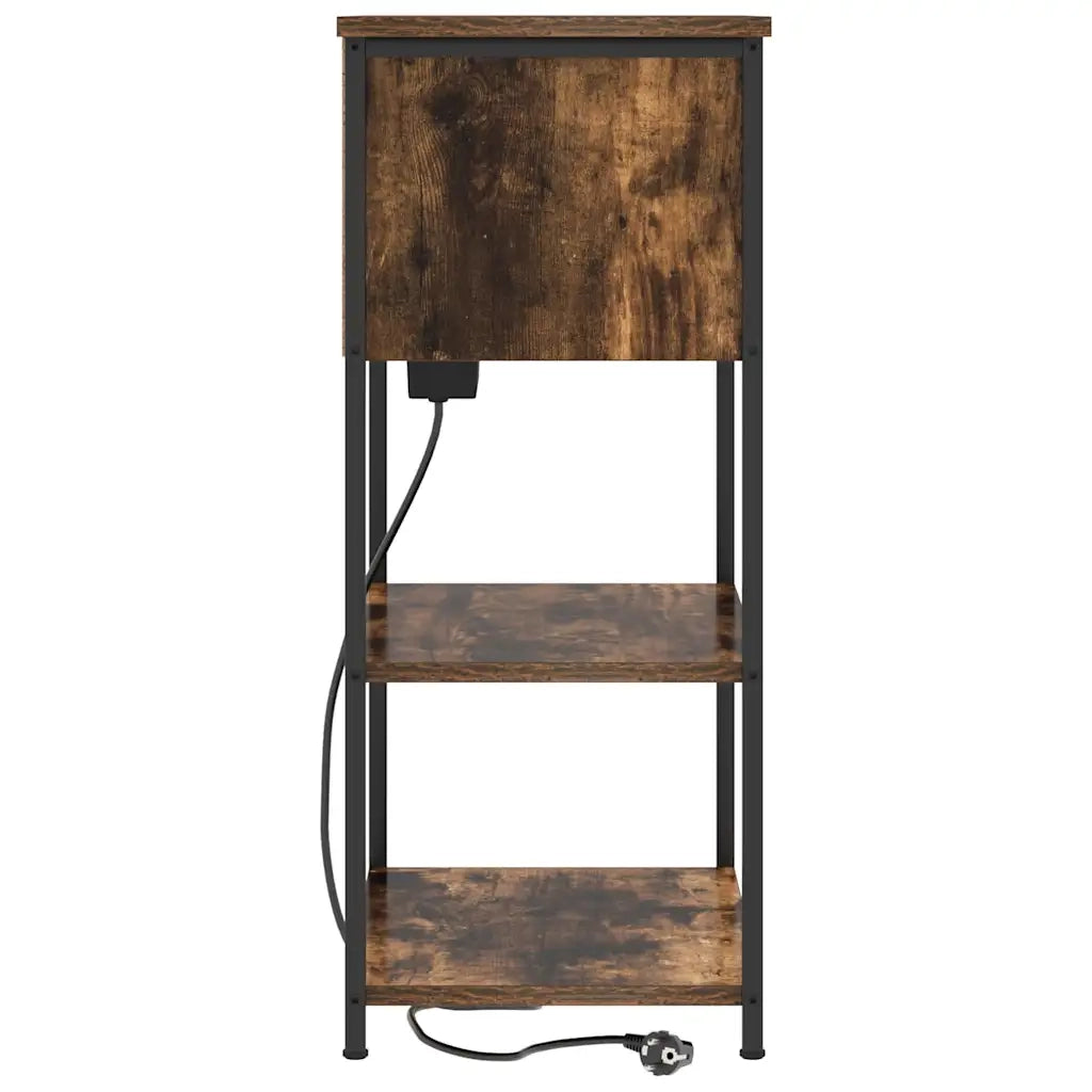 Armadio da Notte Rovere fumé 55 x 31 x 76 cm Legno multistrato 859502