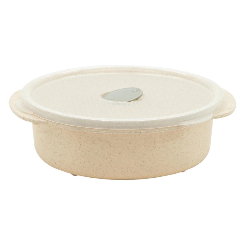 Set di 6 Contenitori Per Microonde Ecolife 20x6 Cm 1000 Ml Fibra Di Grano/pp