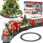 Treno elettrico di Natale - Treno di Natale elettrico - Treno intorno all'albero di Natale - Decorazione di Natale a vapore - Treno giocattolo di Natale - Treno di Natale con luce e suono - Decorazione di Natale - Accessori del villaggio di Natale