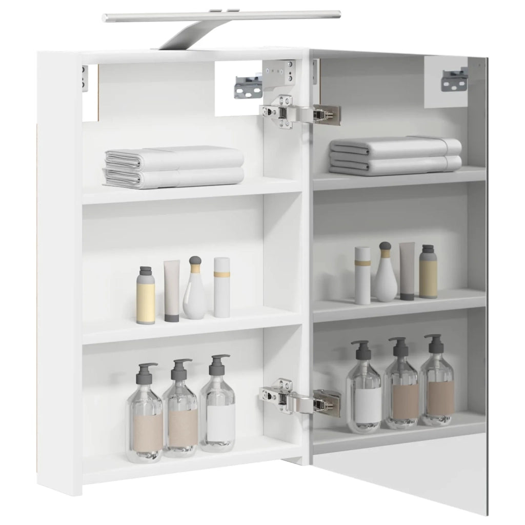 Mobiletto per specchio da bagno Bianco 40 x 10,5 x 60,5 cm