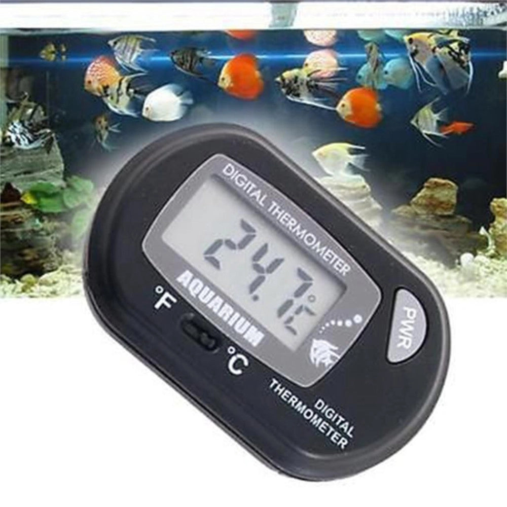Trade Shop - Termometro Digitale A Ventosa Sonda Dispaly Lcd -50 A 70° Per Acquario Pesci -