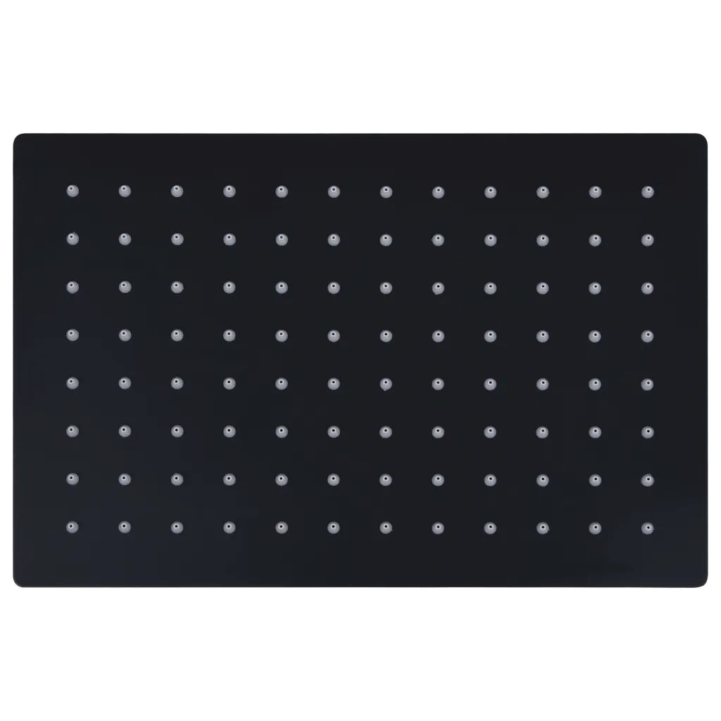 Testa Doccia a Pioggia Acciaio Inox 30x20 cm Rettangolare Nera