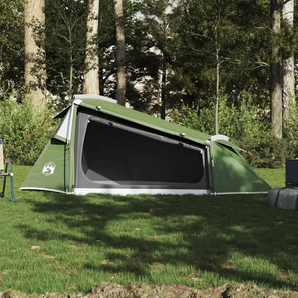 Tenda da Campeggio a Tunnel per 2 Persone Verde Impermeabile 94612
