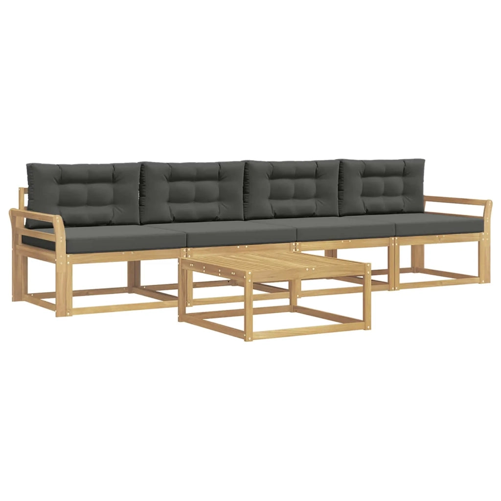 Set di divani da esterno con cuscino 4 pcs Bianco e Antracite 3386026