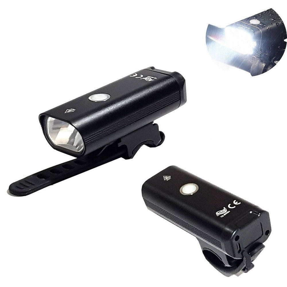 Trade Shop - Luce Anteriore Led Cob Ricaricabile Usb Bici Ciclo Bicicletta Bianco Te-b0084 -