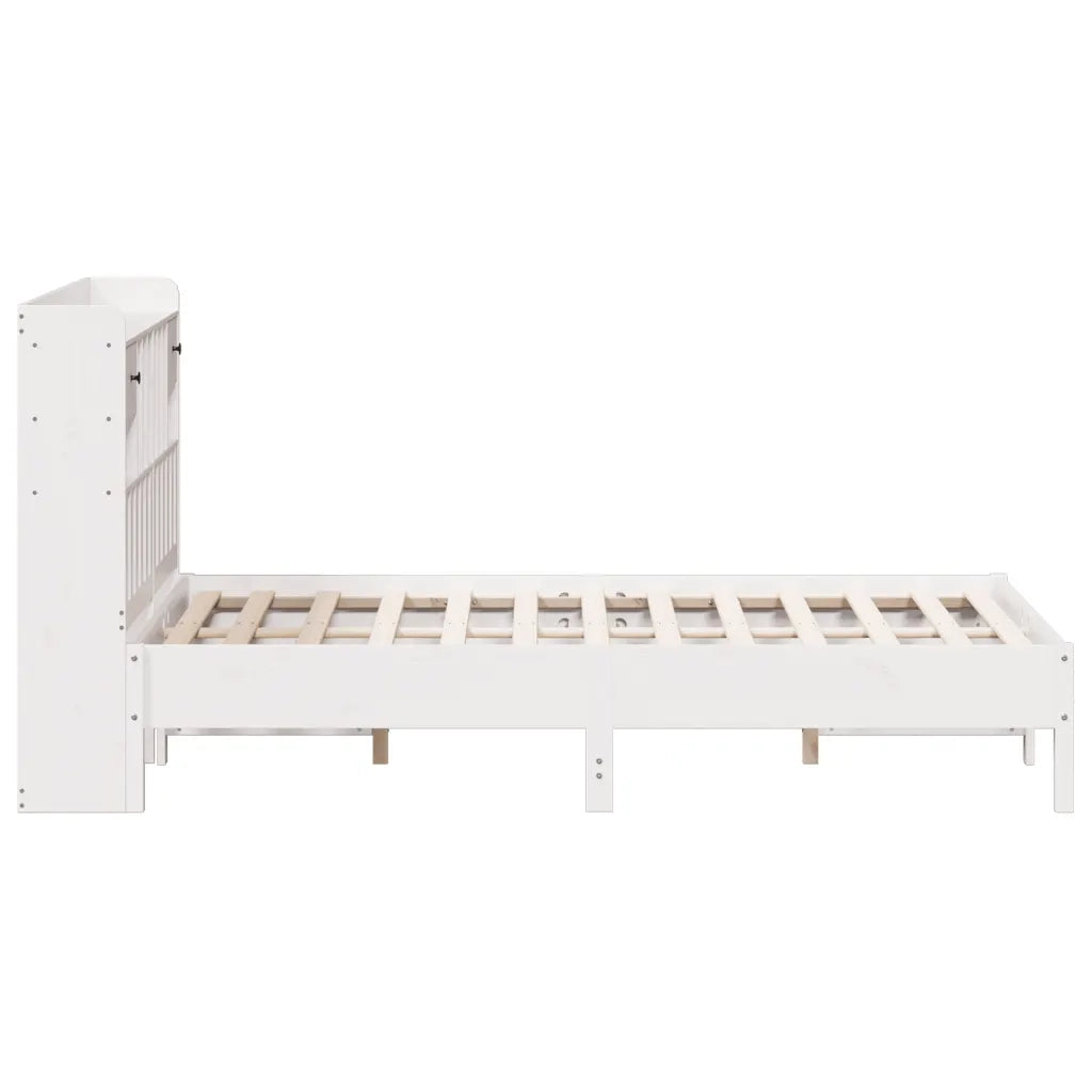 vidaXL Letto Libreria senza Materasso Bianco 160x200 cm Legno di Pino