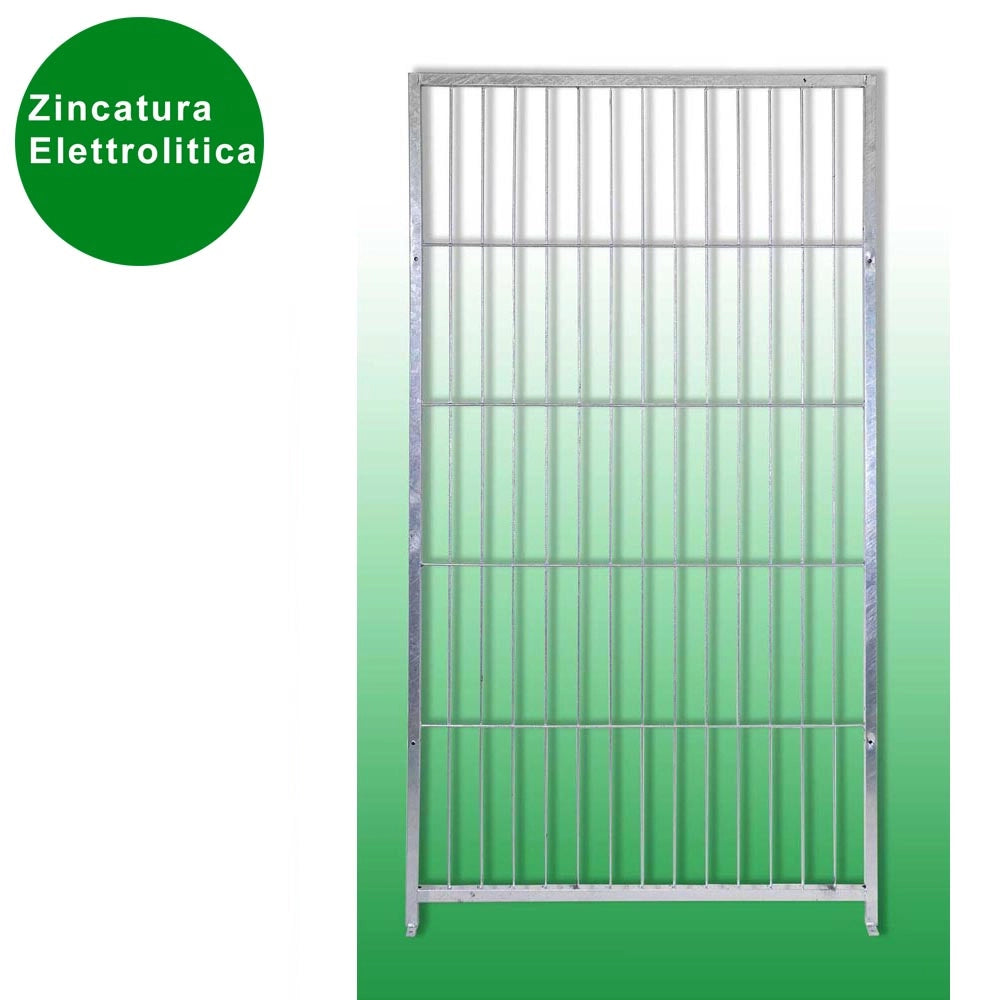 Pannello modulare semplice per box per cani zincatura elettrolitica 100 cm x h 180 cm