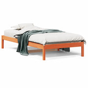 Letto singolo | Letto per adulti | Dormeuse senza Materasso Marrone Cera 80x200 cm Legno di Pino