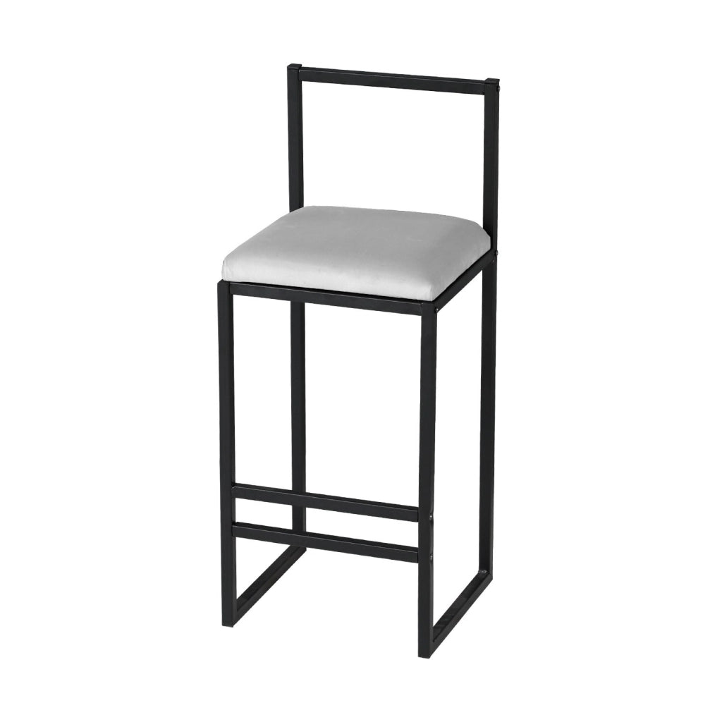 Sgabello da bar in metallo "Nordic" 35 x 35 x 84 cm - Crema