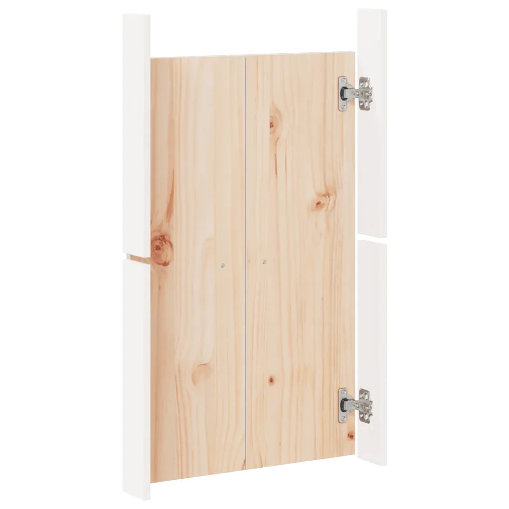 Ante da Cucina da Esterno MEPPEL 2pz Bianche 50x9x82cm Legno Massello di Pino 832360