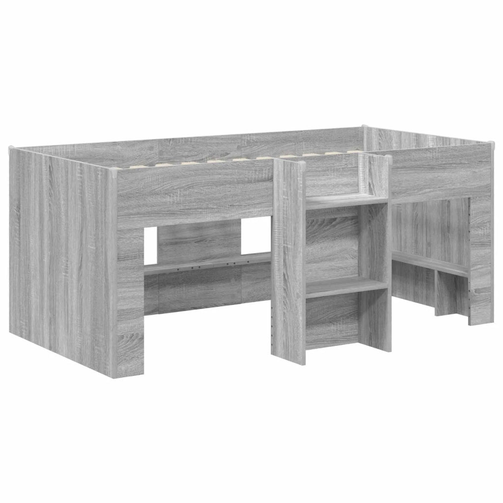 Letto Alto per Bambini 2 pcs Sonoma grigio Legno ingegnerizzato