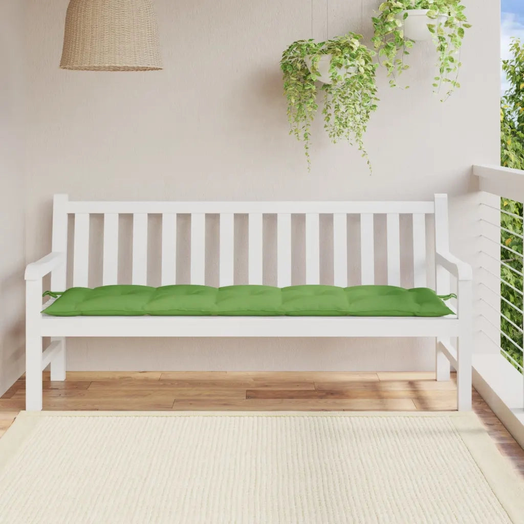 Cuscino Panca da Giardino Verde MÃ©lange 180x50x7 cm in Tessuto