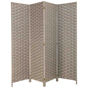 Biombo de papel trenzado 4 hojas 50(x4)x3x180h cm