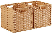 Set di contenitori di stoccaggio in polipropilene intrecciato - acqua e muffa resistenti - manici - 28x28 cm - facile da pulire - scatole di stoccaggio
