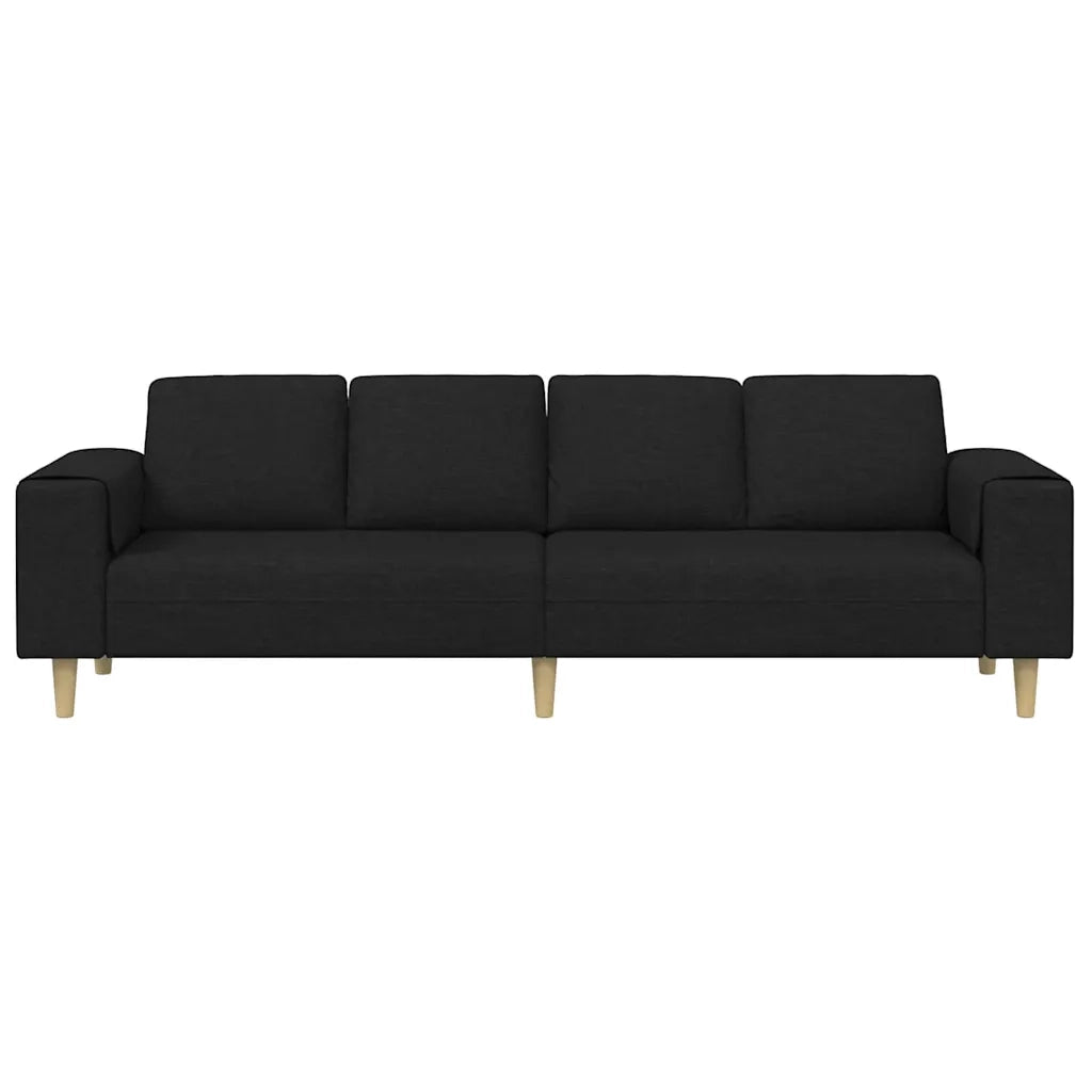 Set di divani Nero Tessuto